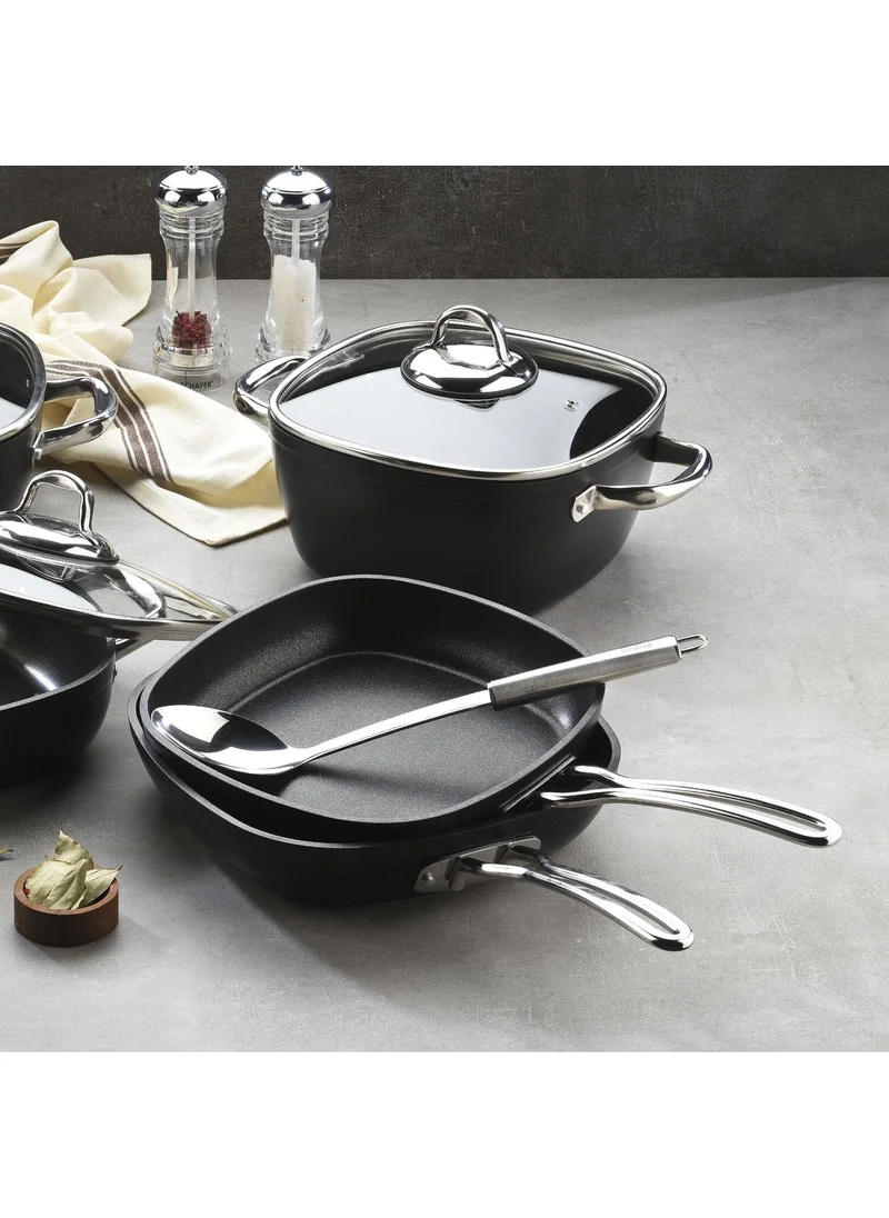 Schafer Gastronomie Granite Pan 24 cm Black