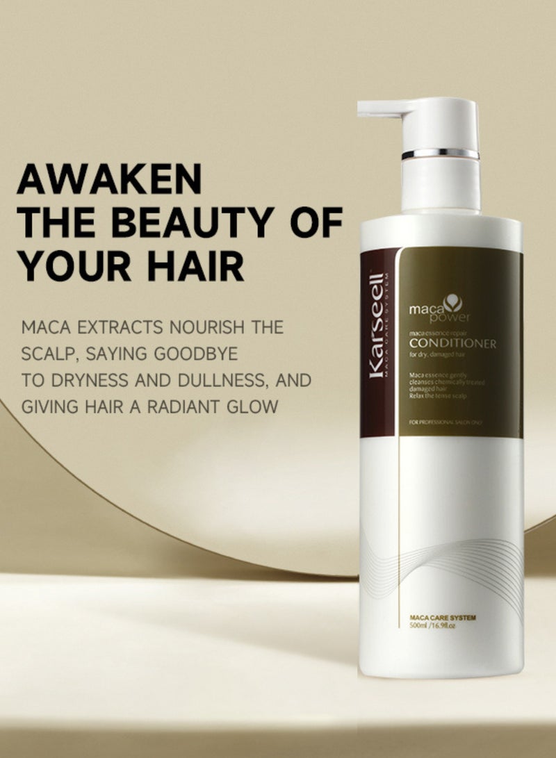 كارسيل بلسم زيت الأرجان لإعادة الترميم العميق – إصلاح وترطيب مكثف للشعر الجاف والتالف والمعالج بالألوان – غني بزيت الأرجان المغربي – 500 مل - Image 3