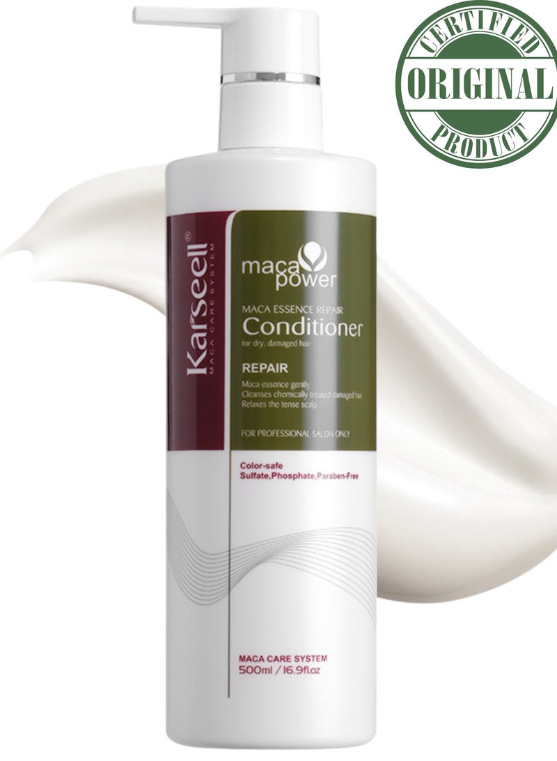 كارسيل بلسم زيت الأرجان لإعادة الترميم العميق – إصلاح وترطيب مكثف للشعر الجاف والتالف والمعالج بالألوان – غني بزيت الأرجان المغربي – 500 مل - Image 1