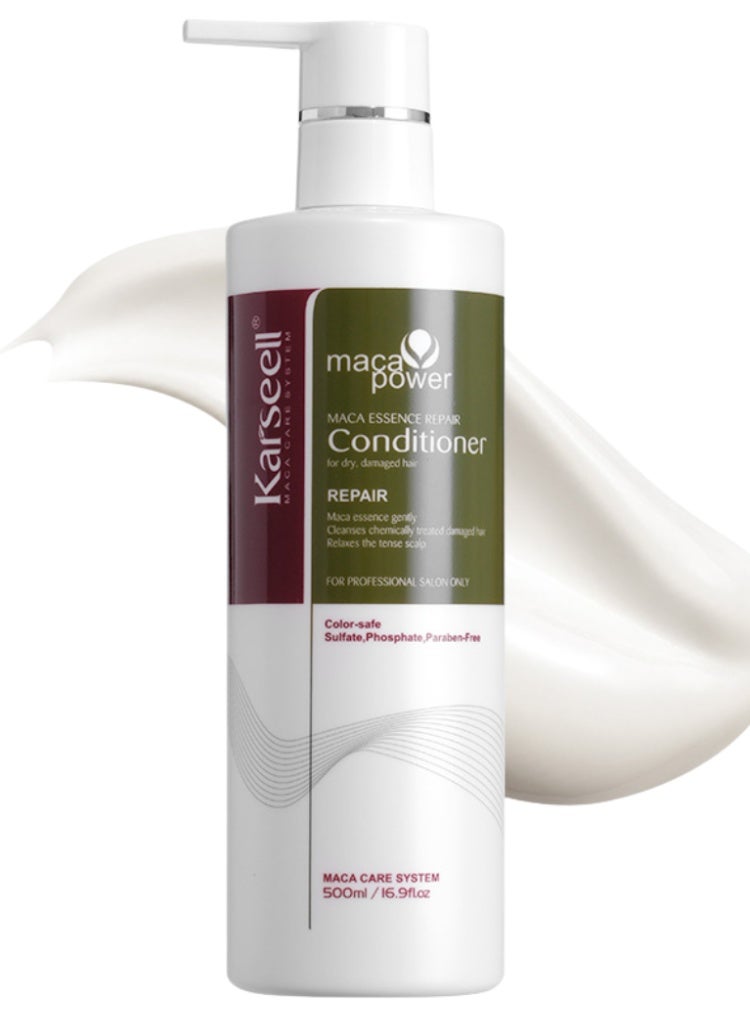 Karseell Maca Power Deep Restoring Conditioner – Intensive Repair and Hydration for Dry, Damaged, and Color-Treated Hair – Enriched with Moroccan Argan Oil – 500ml - Image 1