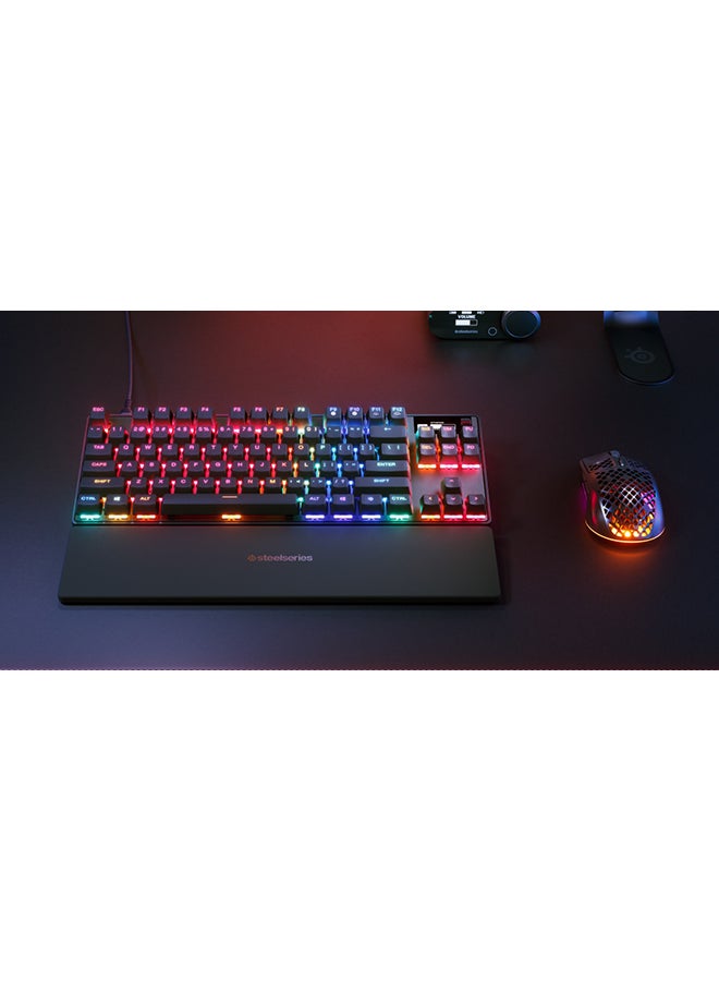 SteelSeries Apex Pro TKL Gen 3 Mechanical Gaming Keyboard, OmniPoint 3.0 Adjustable HyperMagnetic Switches, Double Shot PBT Keycaps, US English Layout, Wired Connectivity, Black | 64740 - Image 4