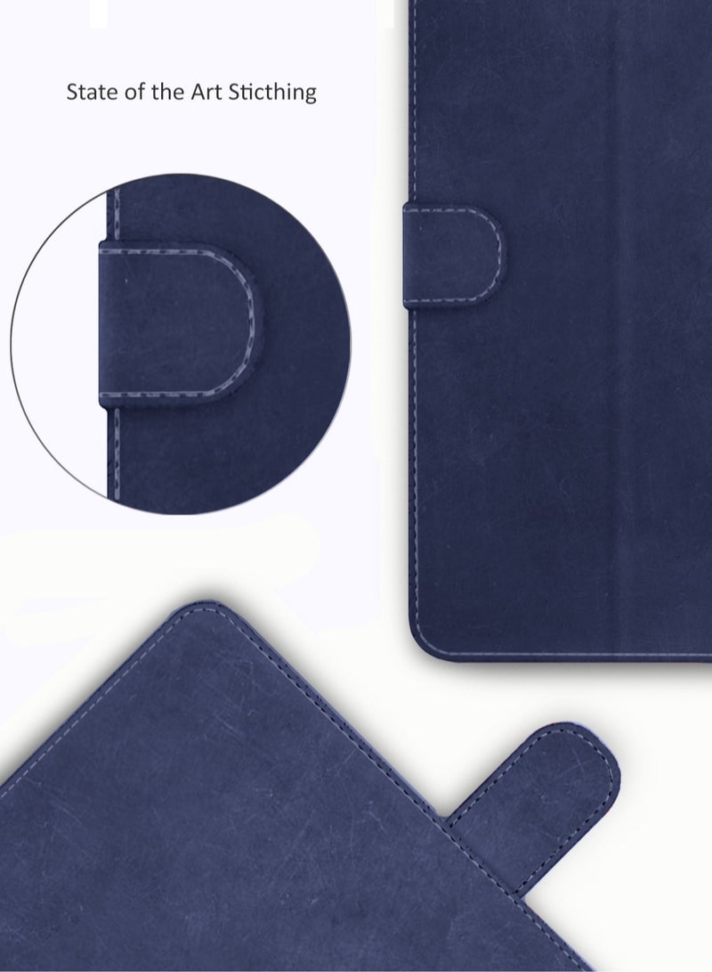 دبليو تيك جراب فليب ذكي من الجلد عالي الجودة مزود بحامل مغناطيسي لهاتف Honor Pad 8 12.4 بوصة 2022 أزرق داكن - Image 2