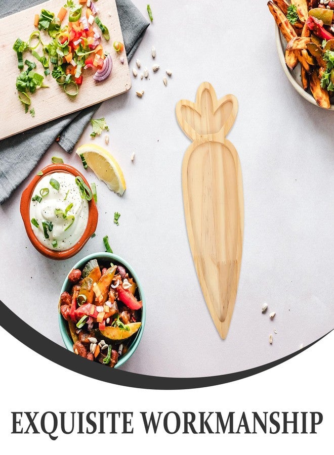 SHINEOFI Easter Wooden Serving Platters, Carrot Shape Charcuterie Board, Spring Easter Wood Snack Cheese Trays for Home Spring Holiday Party Table Decorations Supplies - Image 5