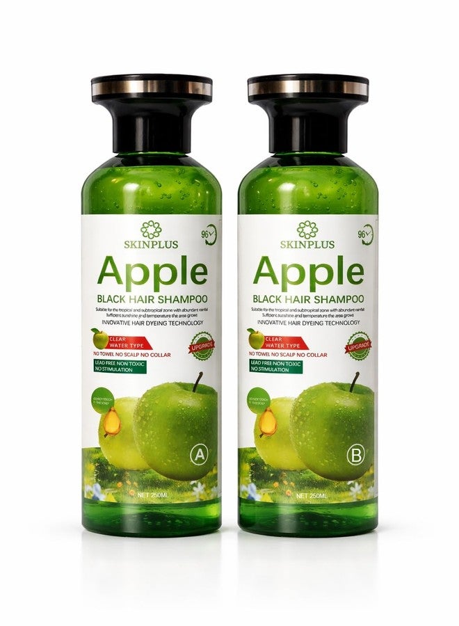 SKINPLUS Apple Clear Water Type Black Hair shampoo - Ammonia Free Herbal Hair Color Solution with No Towel & No Collar Stain 250ML+250ML(bottle) - Image 2
