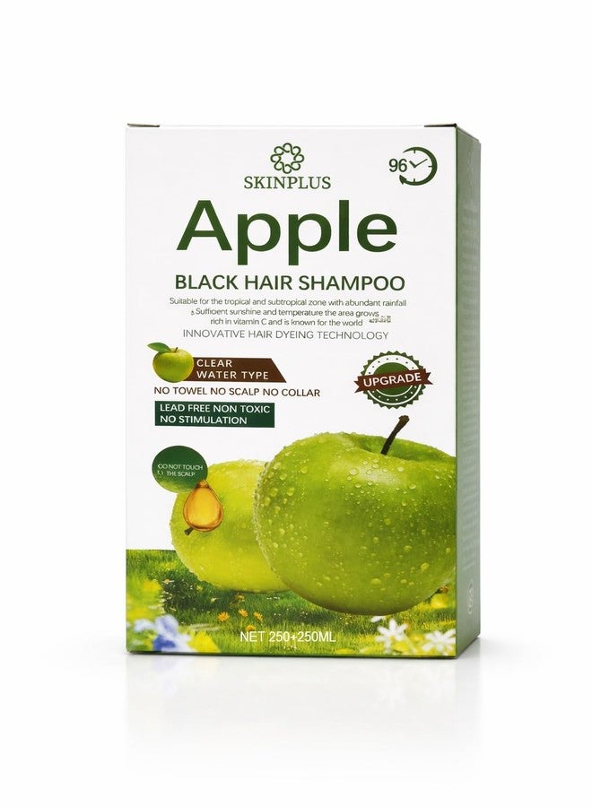 SKINPLUS Apple Clear Water Type Black Hair shampoo - Ammonia Free Herbal Hair Color Solution with No Towel & No Collar Stain 250ML+250ML(bottle) - Image 3
