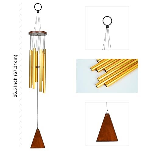 HindCraft Decorative Wind Chimes for Home | Handmade Metal Wind Chimes for Balcony, Garden, Patio & Outdoor Decor | Feng Shui Chimes for Positive Energy, Good Luck & Prosperity | Musical Hanging Bells - Image 3