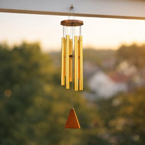 HindCraft Decorative Wind Chimes for Home | Handmade Metal Wind Chimes for Balcony, Garden, Patio & Outdoor Decor | Feng Shui Chimes for Positive Energy, Good Luck & Prosperity | Musical Hanging Bells - Image 1