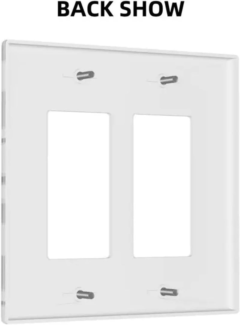 Light Switch Cover 2pcs Patterned Double Rocker Switch Panel Set, Wall Socket Cover, Suitable For Living Room And Kitchen Decoration(Orange,4.9x5in(12.5x12.6cm)) - Image 4