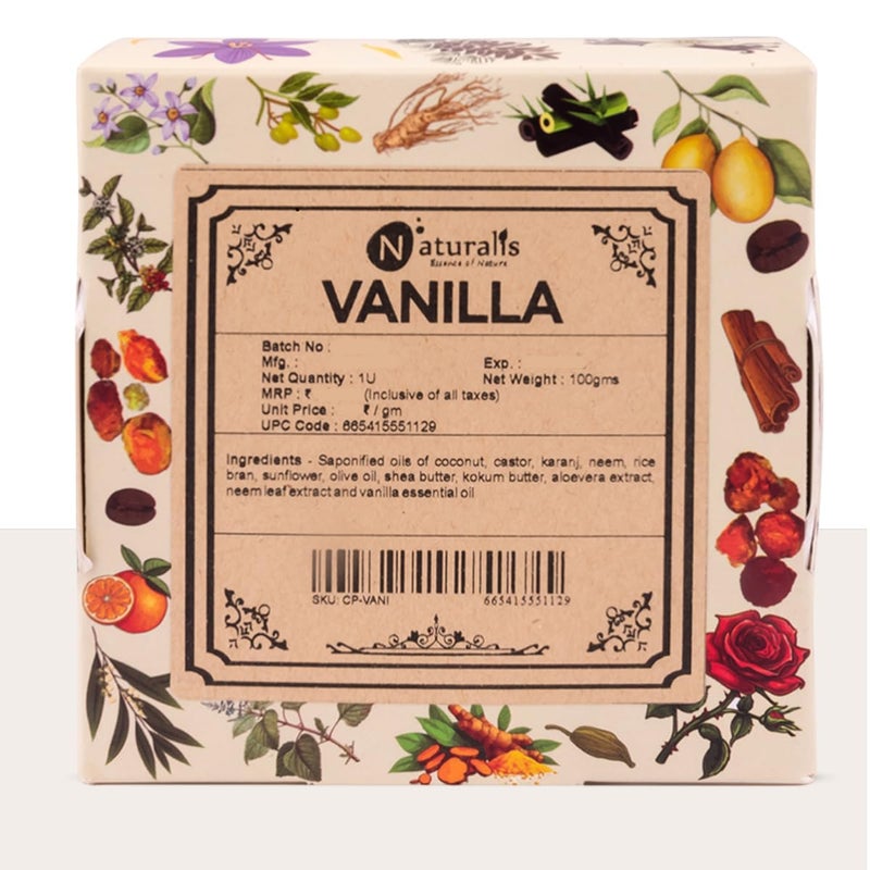 Naturalis Hand made Solid Premium Vanilla soap Luxury Vanilla soap bar Cold process natural organic soap 100 grams - Image 1