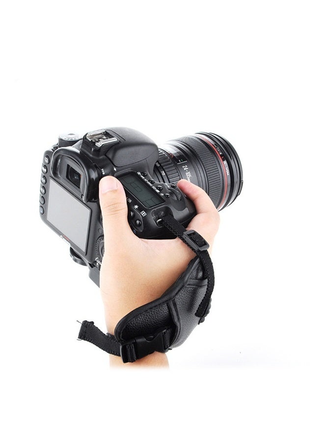 Professional Hand Grip Triangle Wrist Strap Compatible For Camera - Black Black，Padded Wrist and Grip Strap for DSLR Cameras (for Large Hands) - Prevents droppage and stabilizes Video - Image 5