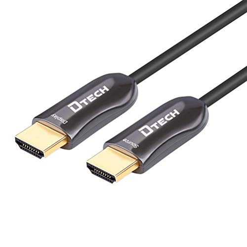 DTech Ultra Slim 200 Feet Fiber Optic HDMI 2.0 Cable 4K 60Hz 18Gbps for in-Wall Installation 200ft Projector Laptop Computer Monitor TV (61 Meters) - Image 1