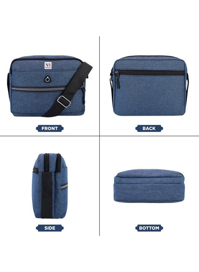 NFI essentials Small Unisex Sling Bag Cross Body Bag for Travelling, Business Messenger Bag Travelling Bag one Side shoulder Bag (Blue) - Image 2
