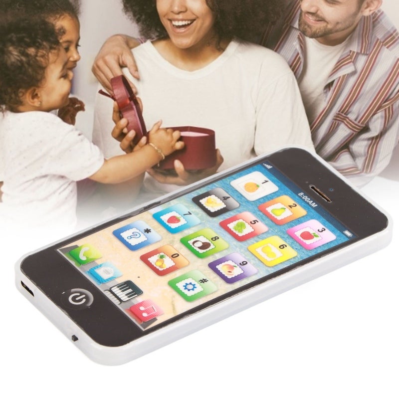 Simulation Toy Phone: Black High-Quality ABS Material - Safe Non-Toxic Burr-Free, Volume Control, Interactive Educational Toy for Toddlers 18 Months+ - Image 5