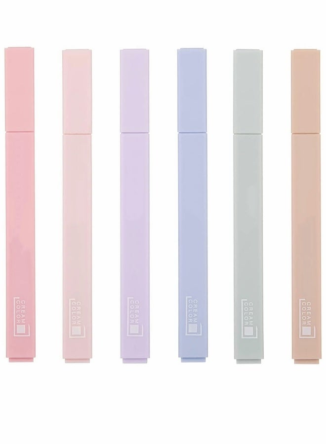 Generic Highlighter Pens Pastel Colors Chisel Tip Marker Pen 6PC Assorted Gel Highlighters Set No Bleed Dry Fast Easy to Hold for Journal Bible Planner Notes School Office Supplies  - Image 1