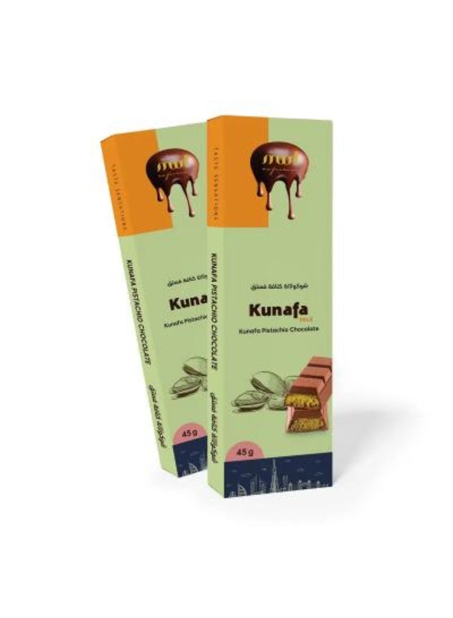 Mood Espresso Kunafa Pistachio Milk Chocolate 45g – Premium Fusion Chocolate with Arabic Kunafa & Pistachio Filling