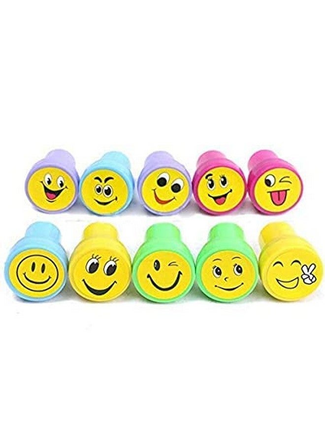 ALL WE NEED Emoji Stamps for Kids - Emoji Stamp, Educational Toys Art and Craft School Supplies, Coloring  Stamping Set for Girls  Boys 3 Years +, Multicolor Learning Toys (Pack of 10 Pcs) - Image 1