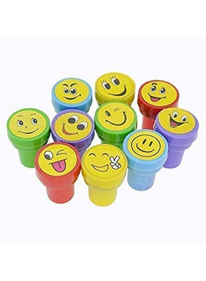 ALL WE NEED Emoji Stamps for Kids - Emoji Stamp, Educational Toys Art and Craft School Supplies, Coloring  Stamping Set for Girls  Boys 3 Years +, Multicolor Learning Toys (Pack of 10 Pcs) - Image 2