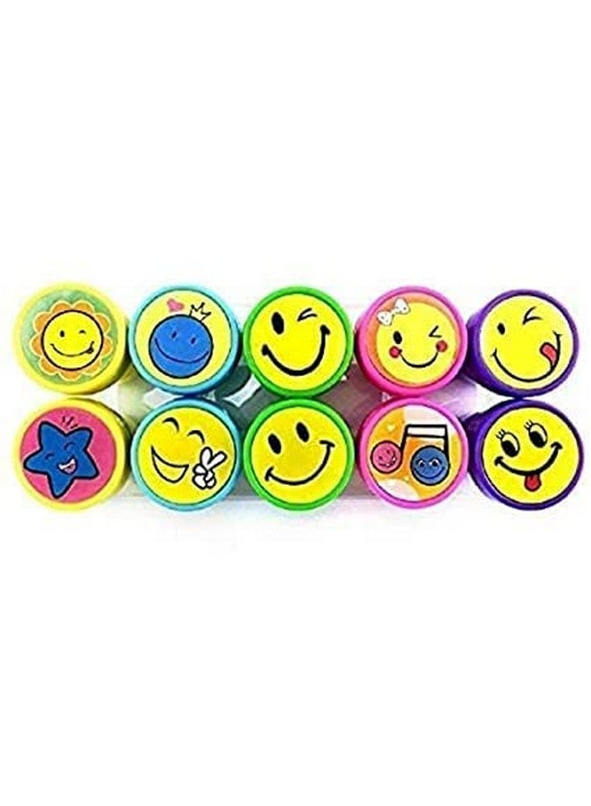 ALL WE NEED Emoji Stamps for Kids - Emoji Stamp, Educational Toys Art and Craft School Supplies, Coloring  Stamping Set for Girls  Boys 3 Years +, Multicolor Learning Toys (Pack of 10 Pcs) - Image 3