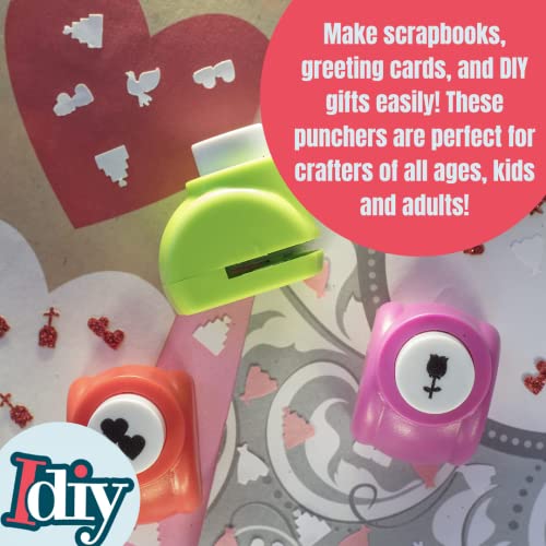 SCS Direct Love-Themed Scrapbook Paper Hole Punchers- 12 Different Designs w Carrying Case- DIY Your Own Cards, Confetti, Memory Books, Decorations, Gifts, Summer Camp Project- A Must Have Scrapbooking Essential - Image 4