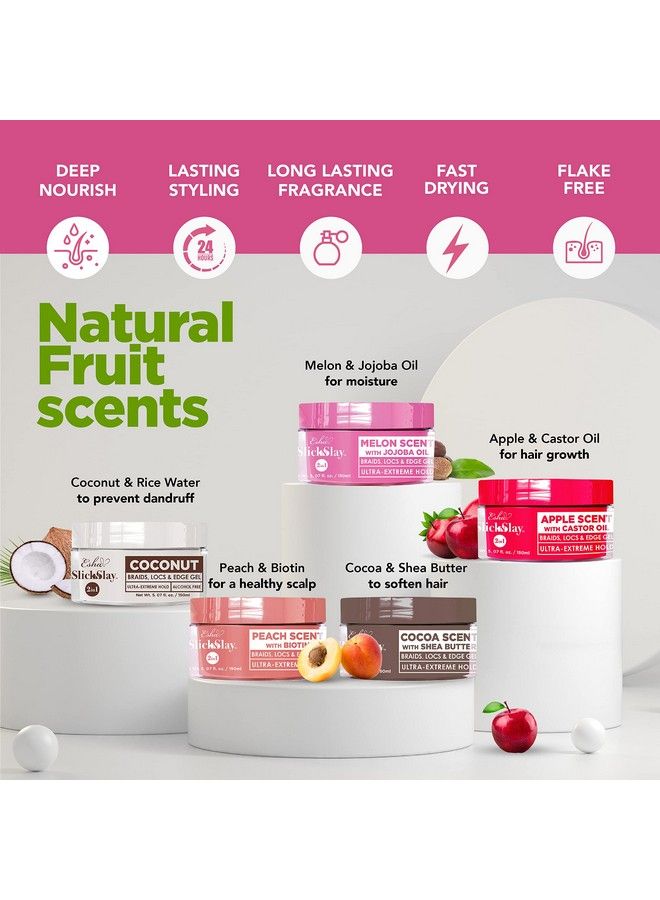 ESHA Slick N Slay Braiding Gel 3In1 Braid And Edge Gel Ultra Extreme Hold Gel For Hair Hydrating And Conditioning Shining Gel Fast Dry Locking Gel For Locs Twists Braids (Cocoa 17 Oz.) - Image 4