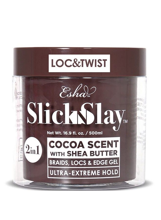 ESHA Slick N Slay Braiding Gel 3In1 Braid And Edge Gel Ultra Extreme Hold Gel For Hair Hydrating And Conditioning Shining Gel Fast Dry Locking Gel For Locs Twists Braids (Cocoa 17 Oz.) - Image 1
