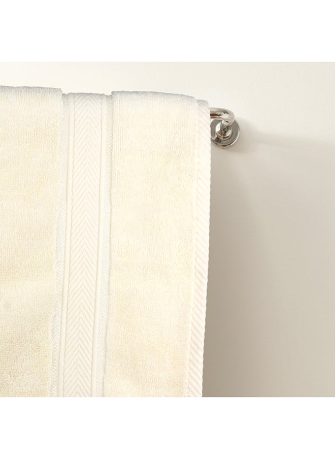 Hotel Linen Klub Hotel Linen Klub LUXURY PACK of 2 Hand Towels - 100% Cotton 650 GSM Terry Dobby Border Ring Spun - Super Soft ,Quick Dry,Highly Absorbent  Size: 40x70cm, Cream  - Image 3