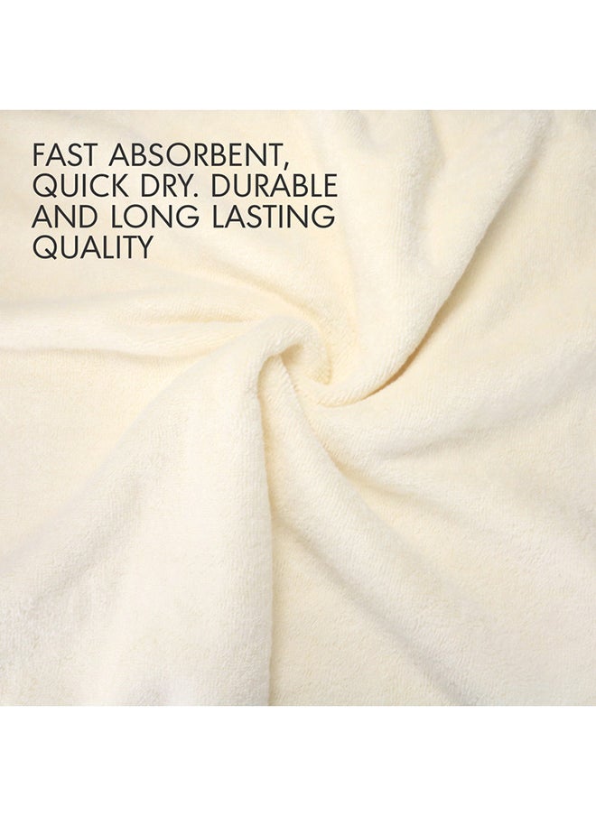 Hotel Linen Klub Hotel Linen Klub LUXURY PACK of 2 Hand Towels - 100% Cotton 650 GSM Terry Dobby Border Ring Spun - Super Soft ,Quick Dry,Highly Absorbent  Size: 40x70cm, Cream  - Image 5
