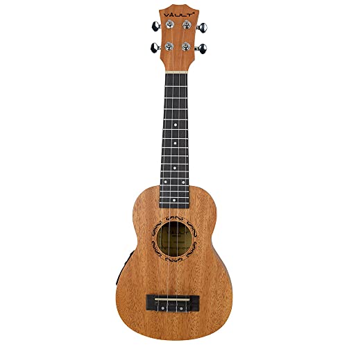 Vault UK-2000SCE 21-Inch Solid Mahogany Top Premium Electro-Acoustic Soprano Ukulele With EQ & Gig-Bag - Image 2