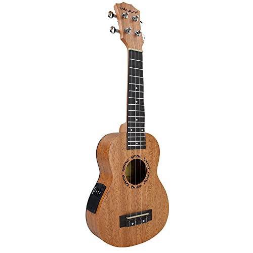 Vault UK-2000SCE 21-Inch Solid Mahogany Top Premium Electro-Acoustic Soprano Ukulele With EQ & Gig-Bag - Image 3