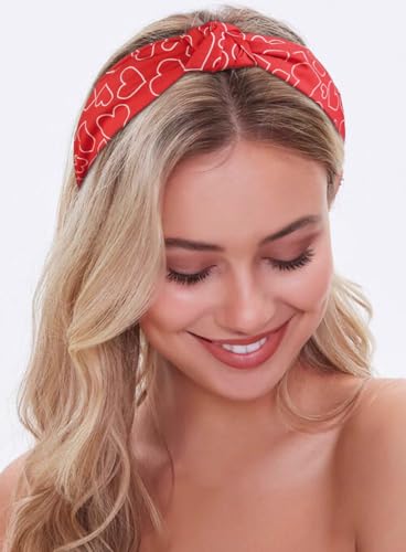 Huachi Mother's Day Headbands for Women Girls Heart Headbands Non Slip Cute Knotted Headband Fashion Women Head Bands for Hair Wide Top Knot Hairband for Women's Hair Accessories - Image 5