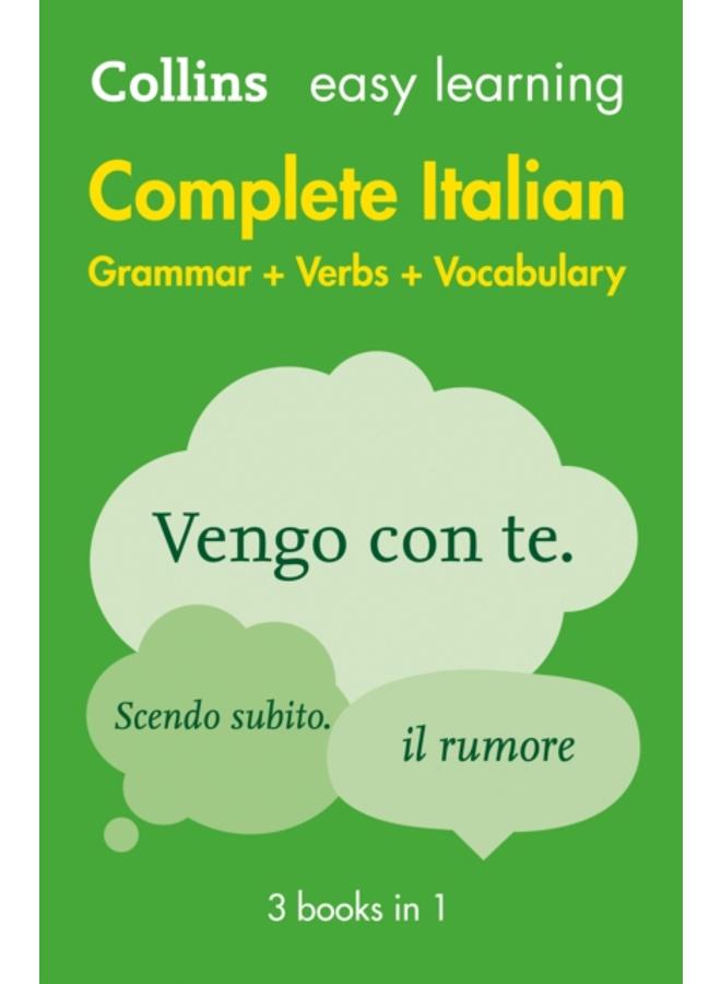 Easy Learning Italian Complete Grammar, Verbs and Vocabulary (3 books in 1) : Trusted Support for Learning