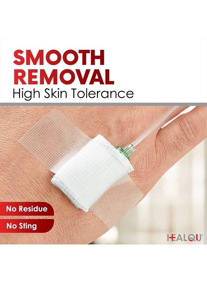 HEALQU شريط طبي شفاف HEALQU - علبة تحتوي على 12 لفة، 1" × 10 ياردة شريط جراحي مع لاصق لطيف للبشرة الحساسة للعناية بالجروح، الأنابيب، مستلزمات الإسعافات الأولية - شريط قابل للتنفس، ميكروبوري - Image 4
