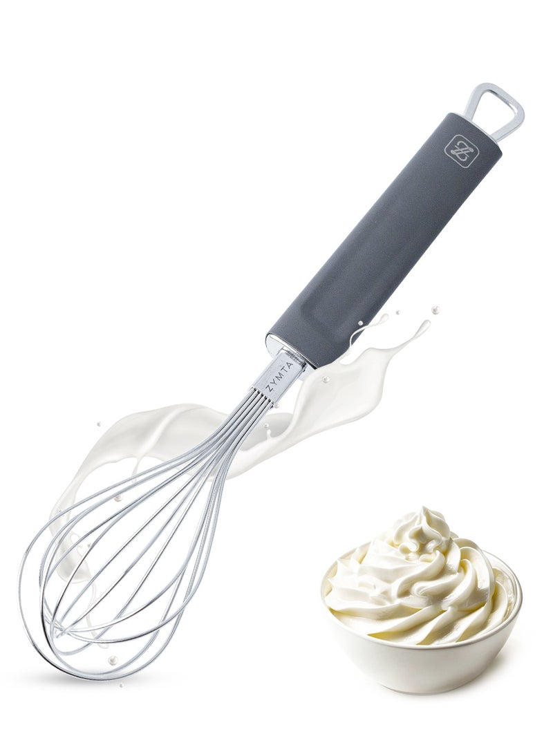 ZYMTA Stainless Steel Balloon Whisk | Heavy Duty Kitchen Egg Beater | Manual Mixing Tool for Stirring, Blending Sauce, Baking | Durable Wire Whisk for Home Cooking - Image 1