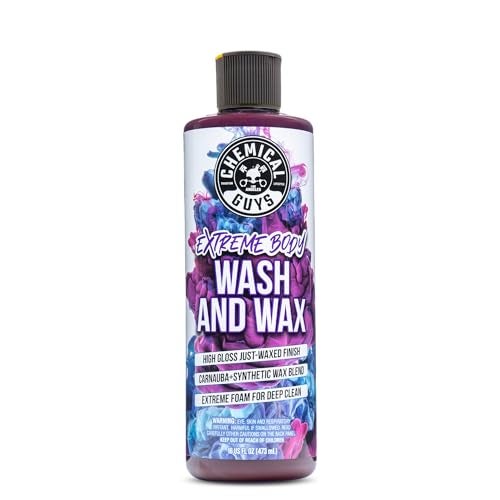 Chemical Guys CWS20716 Extreme Bodywash & Wax Foaming Car Wash Soap, (Works with Foam Cannons, Foam Guns or Bucket Washes) Safe for Cars, Trucks, Motorcycles, RVs & More, 16 fl oz, Grape Scent - Image 1