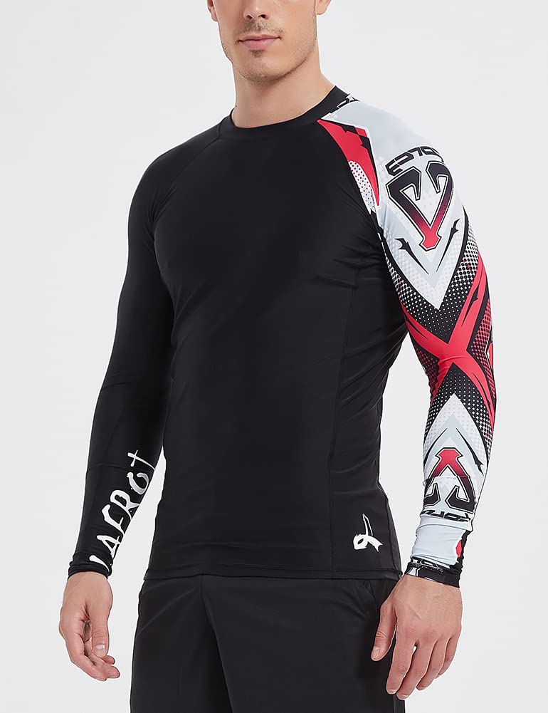 LAFROI Men's Long Sleeve UPF 50+ Baselayer Skins Performance Fit Compression Rash Guard-CLYYB Asym Mecha Size LG - Image 5