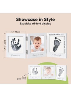 KeaBabies Inkless Baby Handprint and Footprint Kit for Newborn - Baby Footprint Kit, Newborn Keepsake Nursery Picture Frame, Dog Paw Print Maker, Personalized Gifts for New Mom, Mother's Day  - Image 3