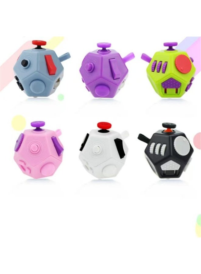 HR New Creative Mini Stress Relief Cube 12 sided Small Cube Stress Relief Small Cube Dice Slow Pressure Toy - Image 3