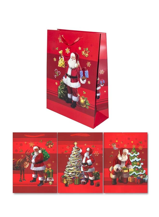 4-Piece Gift Bag For Christmas 32X26X10Cm Size Assorted Designs - Image 1