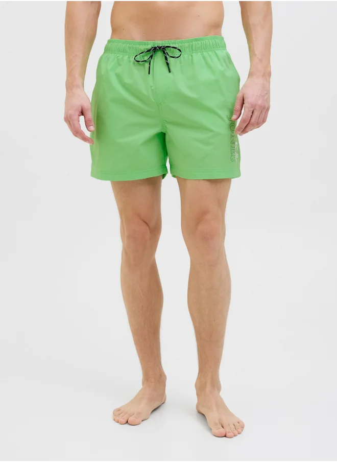 جاك اند جونز Mid Rise Regular Fit Swim Shorts