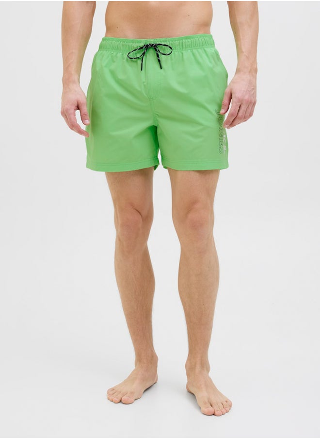 JACK & JONES Mid Rise Regular Fit Swim Shorts  - Image 1