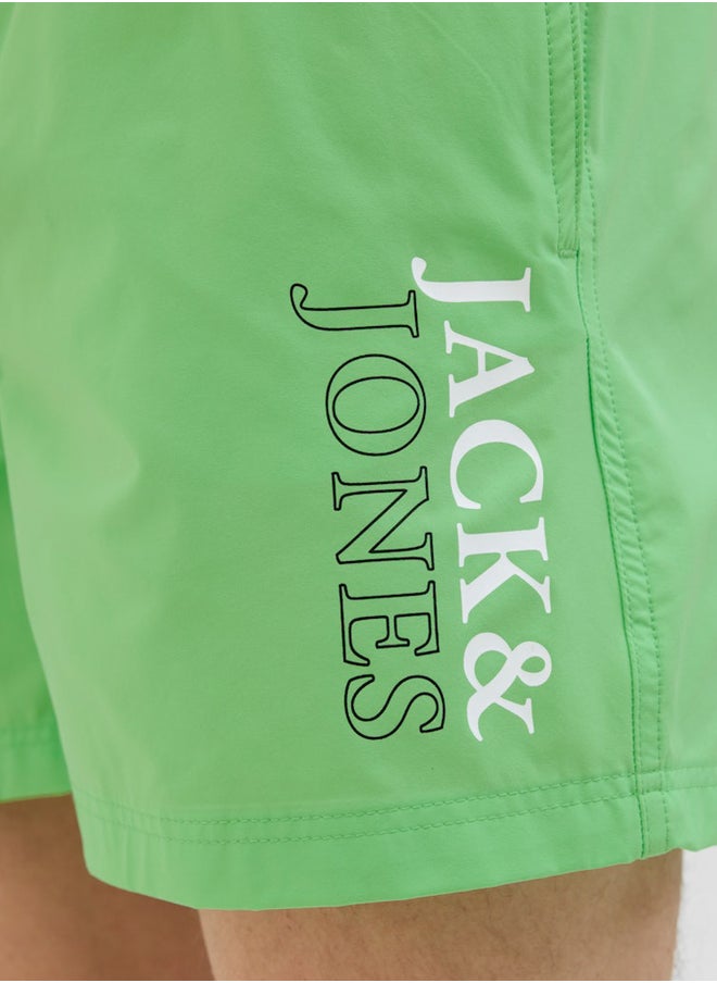 JACK & JONES Mid Rise Regular Fit Swim Shorts  - Image 5