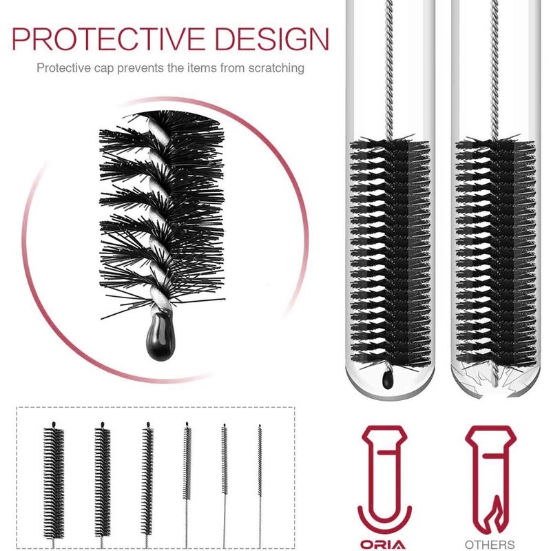 desin Long Straw Brush  Nylon Pipe Tube Cleaner 8.2-Ihch 10 Different Diameters Set Of 10 - Image 5