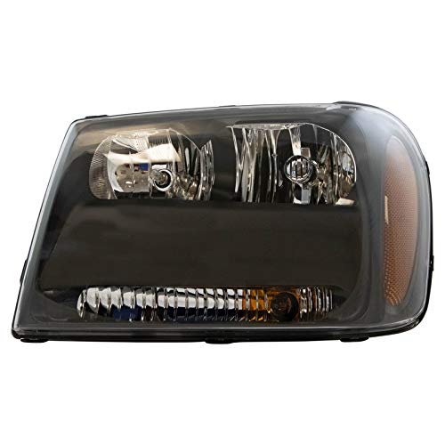TRQ Driver Side Headlight Assembly Compatible with 2006-2009 Chevrolet Trailblazer 2006 Trailblazer EXT Without Full Width Grille Bar GM2502304 - Image 1