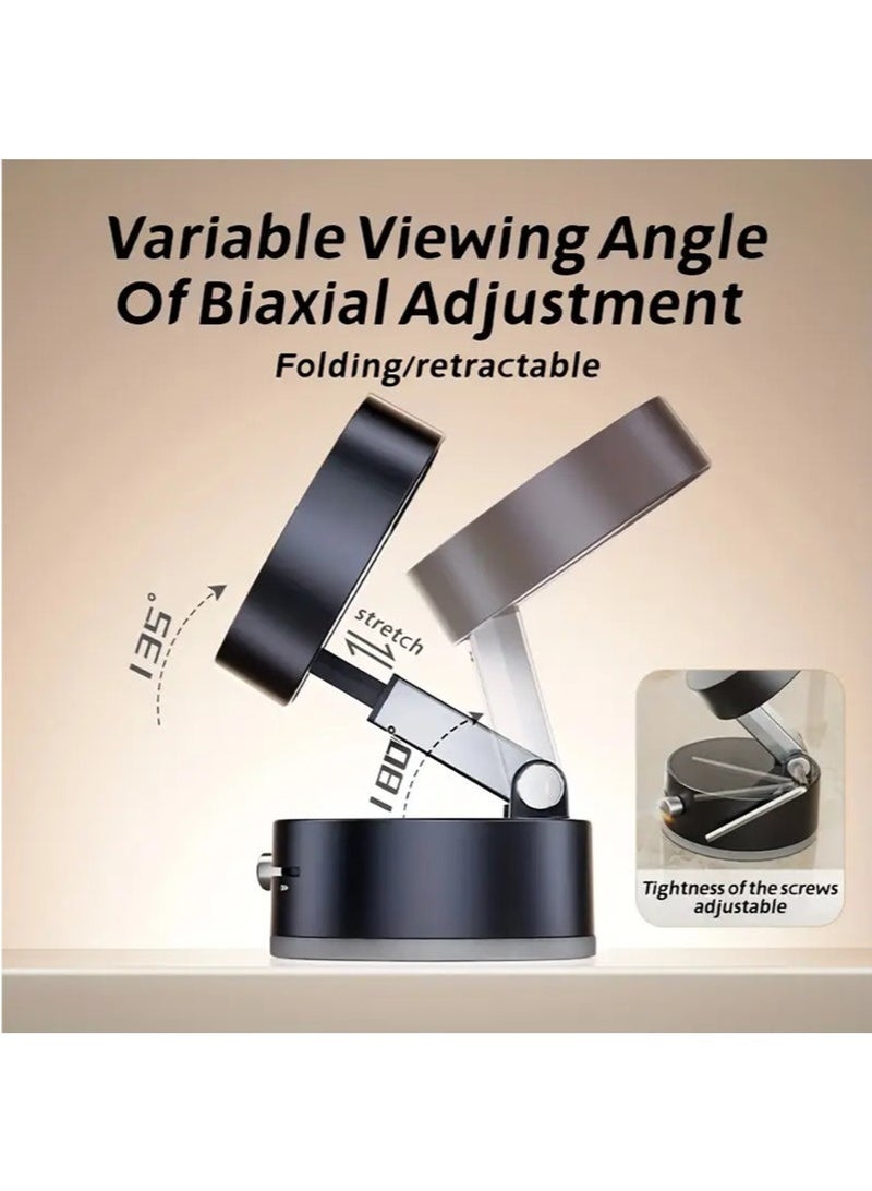 Arabest Multifunctional Vacuum Sucker Bracket, Foldable And Telescopic, Vacuum Double-Sided Magnetic Bracket, Mobile Phone Car Bracket, Suitable for Automobile, Office, Glass, Home And Other Scenarios (Black) - Image 5