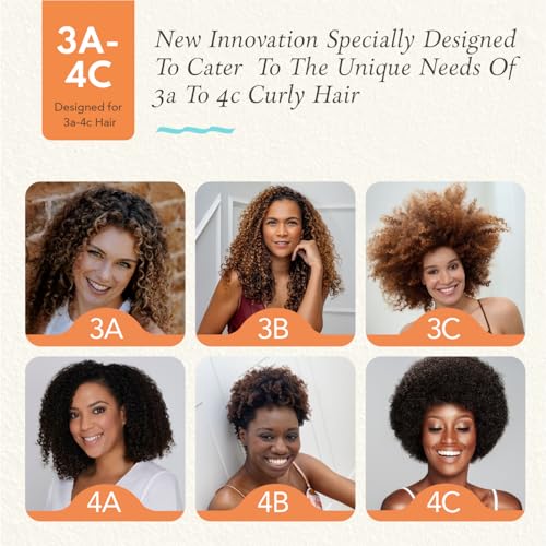 Manta Curls Anti-Breakage Hairbrush – Detangling Brush for Curly & Afro Hair, Gentle Wet & Dry Hairbrush for Women, Orange - Image 4