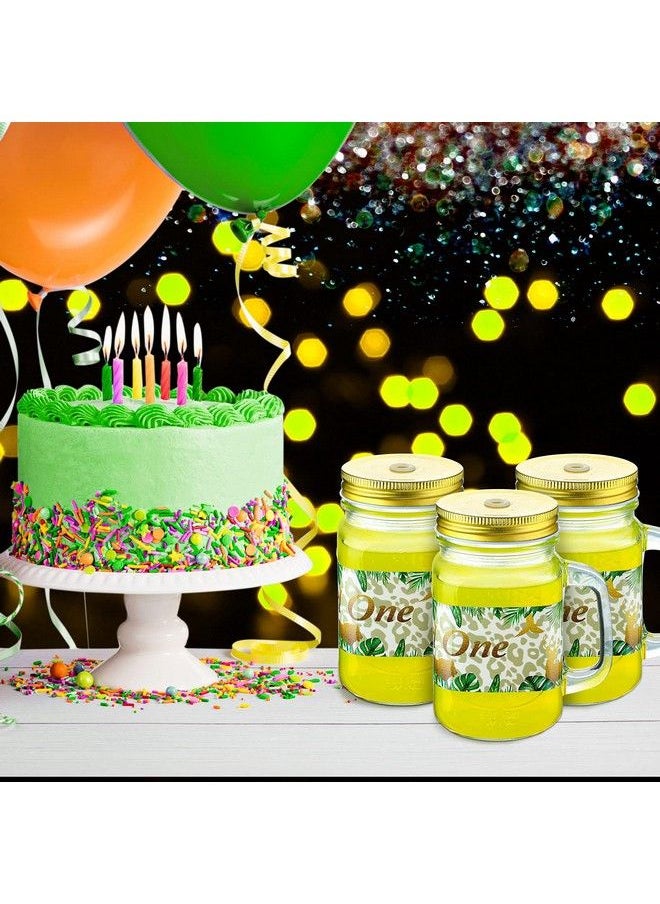 Outus 48 Pieces Wild One Water Bottle Sticker Greenery Jungle Animals Favor Stickers Jungle Themed Water Bottle Labels For Wild One Themed Birthday Party Decorations (8.27 X 1.97 Inch)  - Image 5