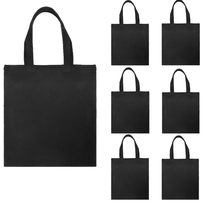 Cotton Tote Bags, 6 Pack Canvas Reusable Grocery Shopping Bags, Lightweight Medium Cloth Bags for DIY, Advertising, Promotion and Gifts - Image 1