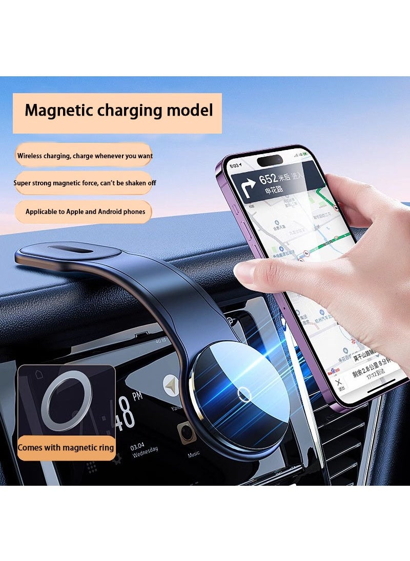Furtey Magnetic Car Phone Holder, 15W Wireless Car Charger for Dashboard, 360° Adjustable Magsafe Car Mount Compatible with iPhone 15 Series  - Image 1