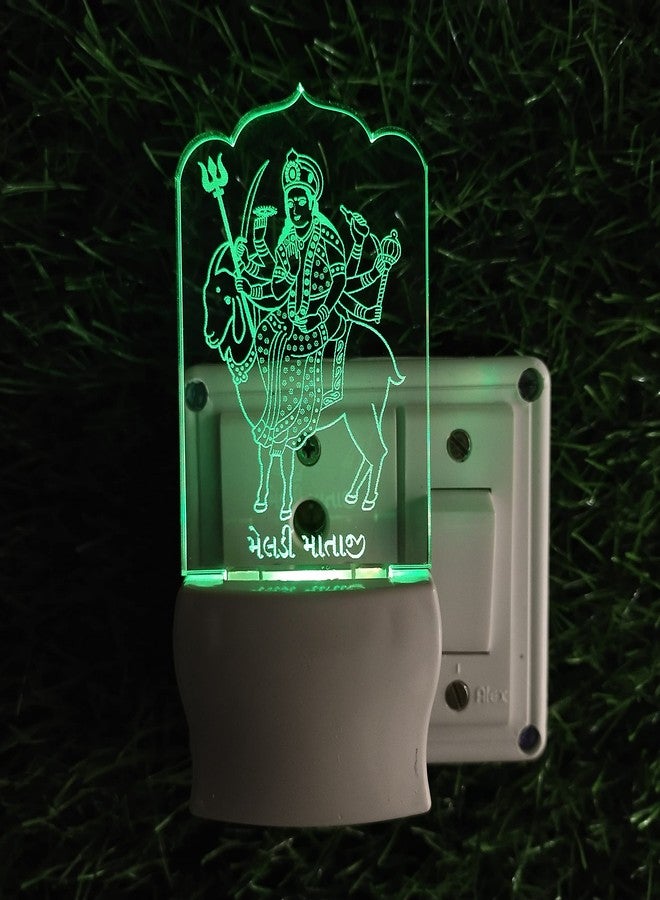 UKANI MELDI MATAJI 3D Illusion Acrylic Night Lamp, 7 Colors RGB Auto Colour Changing LED Plug and Play Night Light, Office Light, Best for Gift - Pack of 1 (SD063,Multicolour, 3 Inch) - Image 3