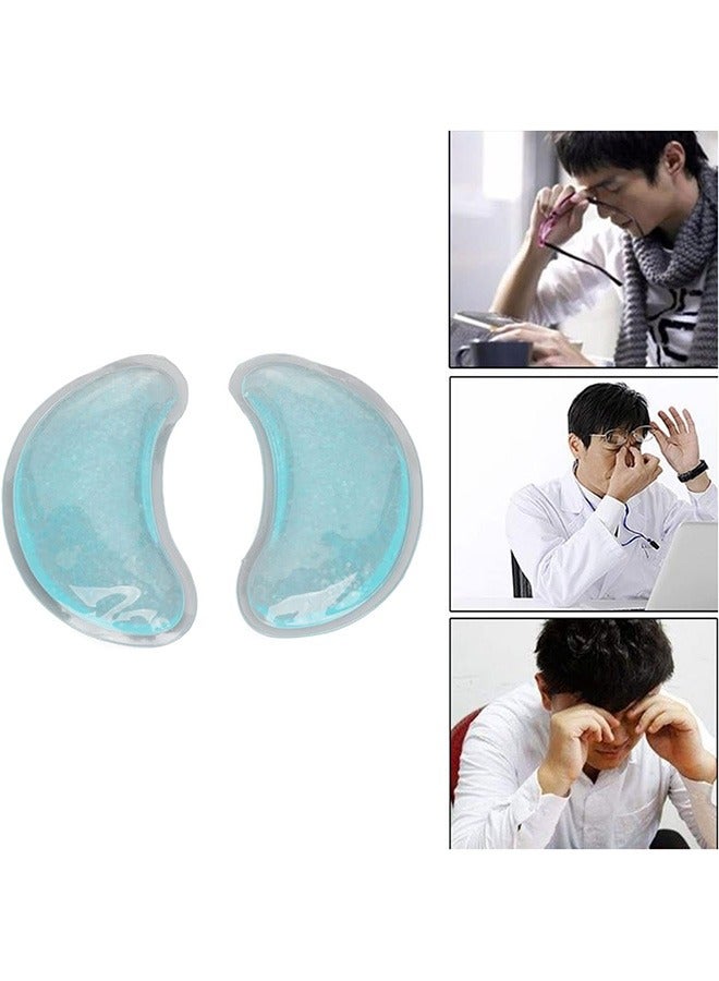 GMORO 4 Pcs Ice Packs,Hot and Cold Eye Pads,, Reusable Leak Proof PVC Ice Gel Eye Pack, Portable Easy to Clean Hot Cold Compress Gel Eye Pad, Gel Eye Ice Pack for Eye Strain, Eye Swelling, Eye Redness, Eye Relax  - Image 4